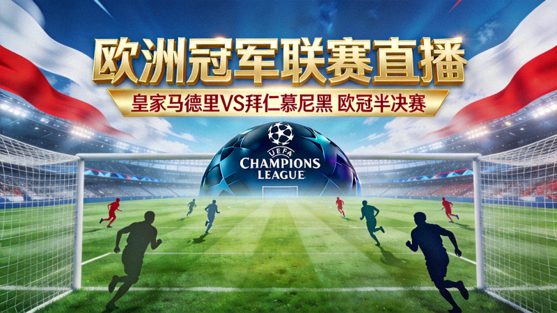 欧洲冠军联赛直播 - 皇家马德里与拜仁慕尼黑的欧冠半决赛